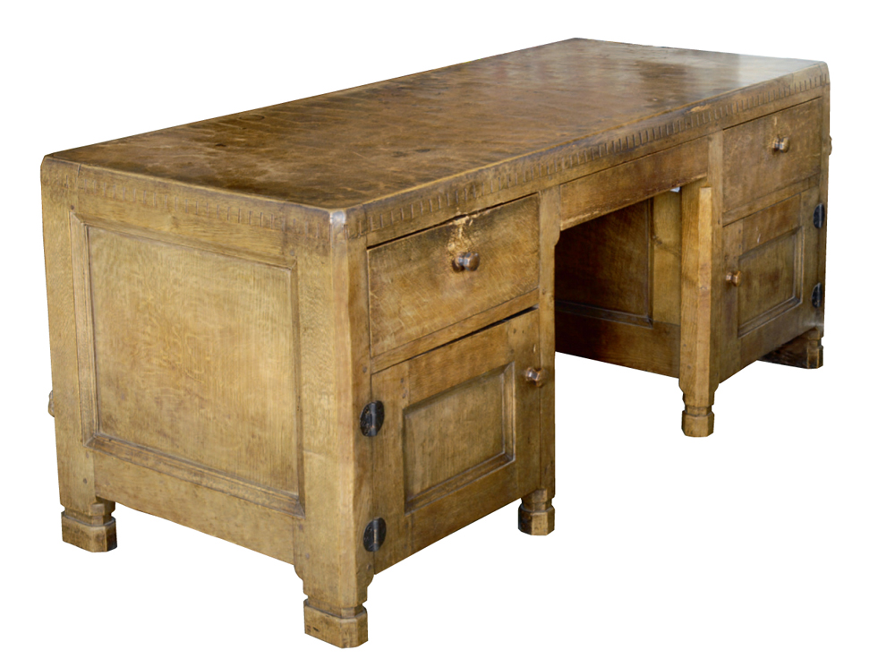 Mouseman pedestal desk