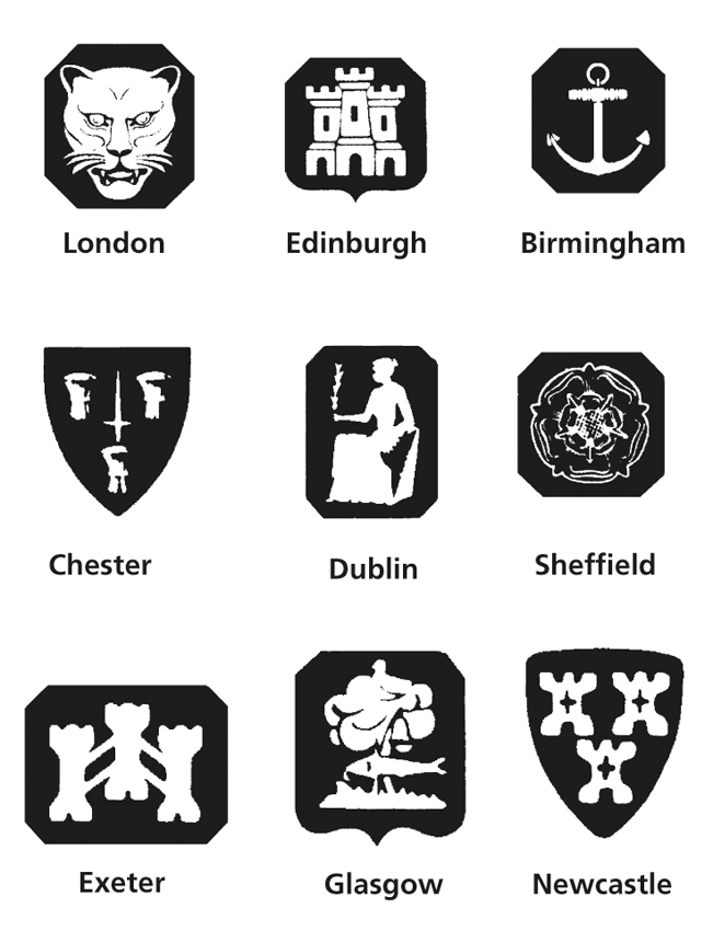 Silver hallmarks UK and Ireland